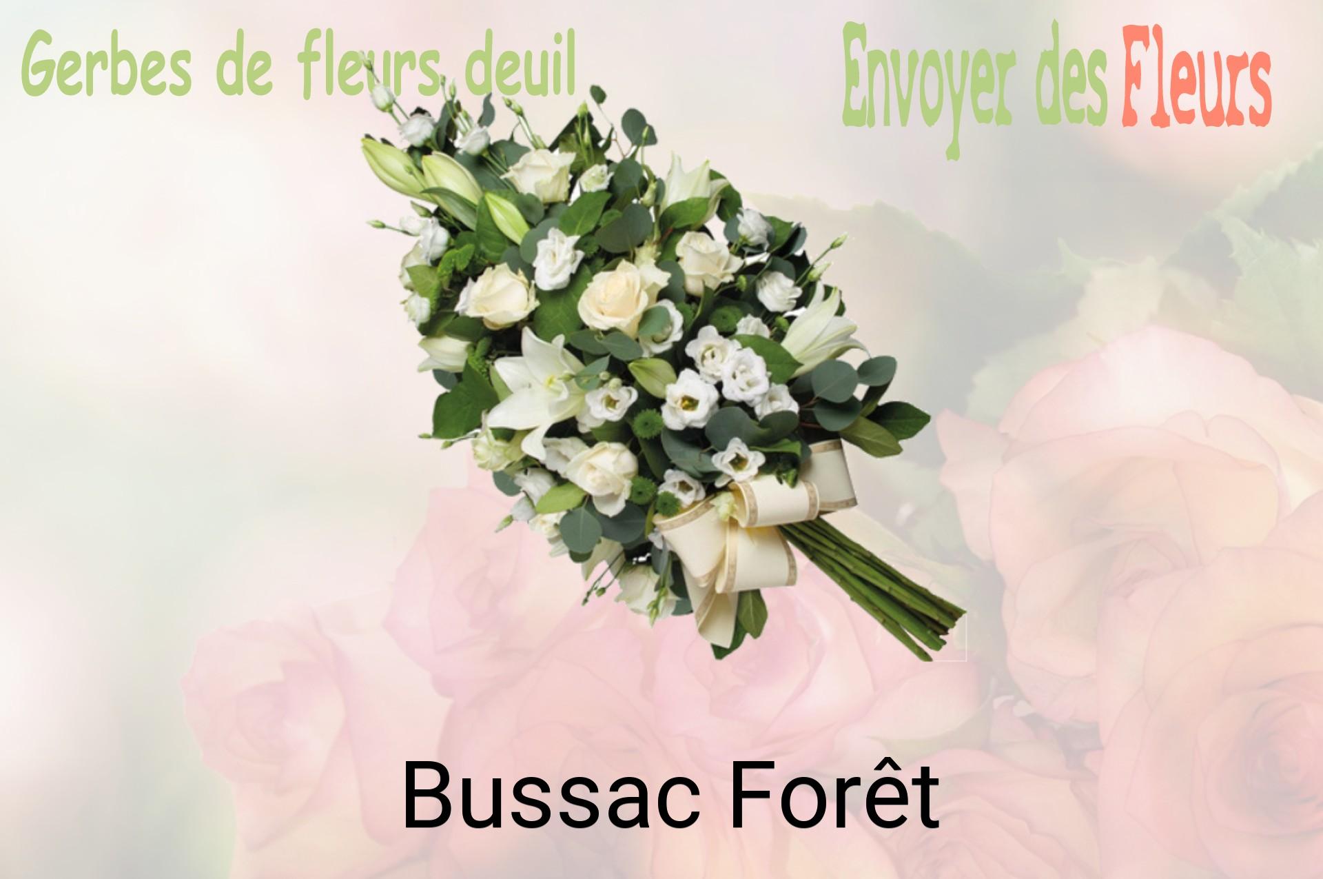 Gerbe de fleurs de deuil livrée à Bussac-Forêt